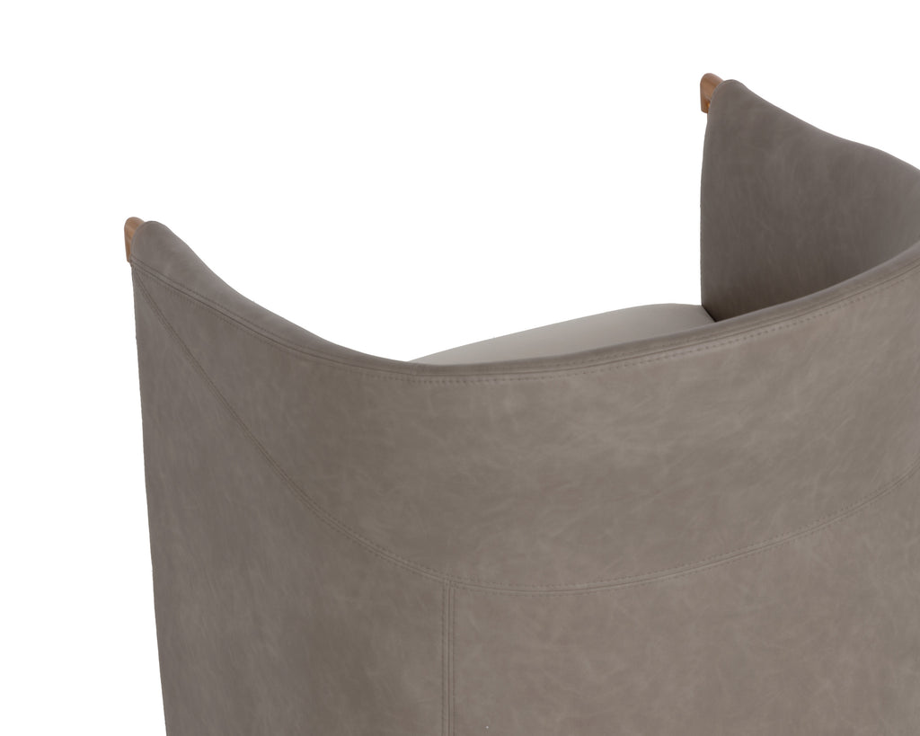 Leontine Swivel Lounge Chair - Meg Taupe / Ivanhoe Mineral