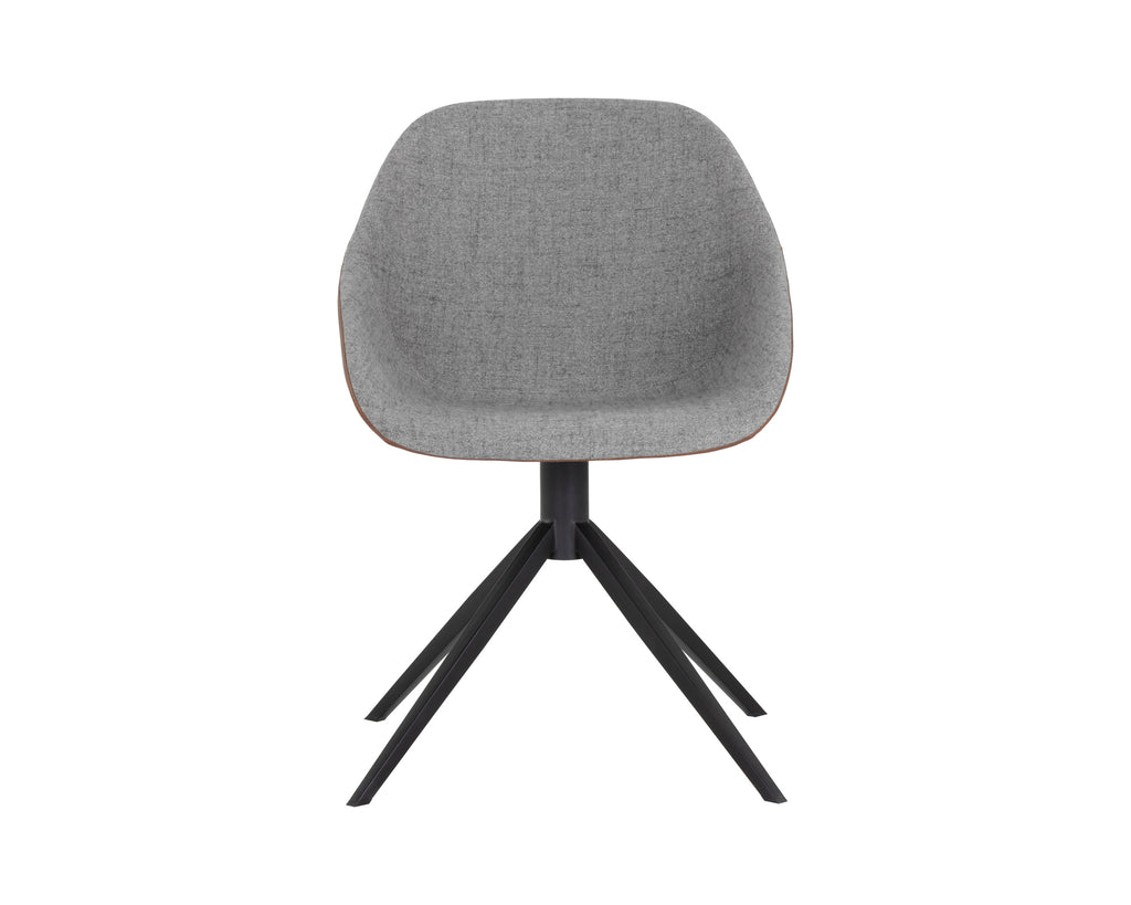 Mccoy Swivel Dining Chair - Cinnamon Brown / November Grey