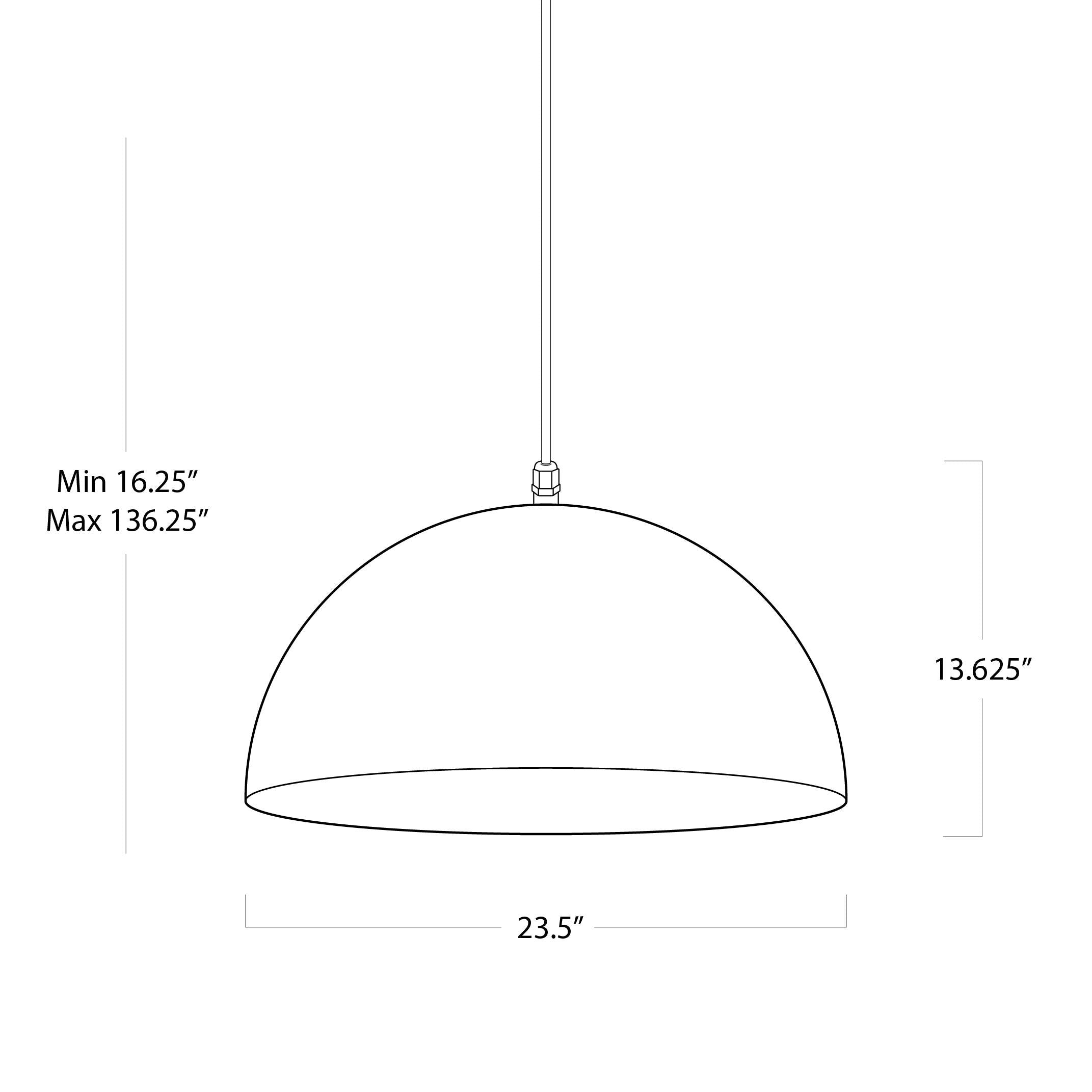 Peridot Outdoor Pendant Large | Black