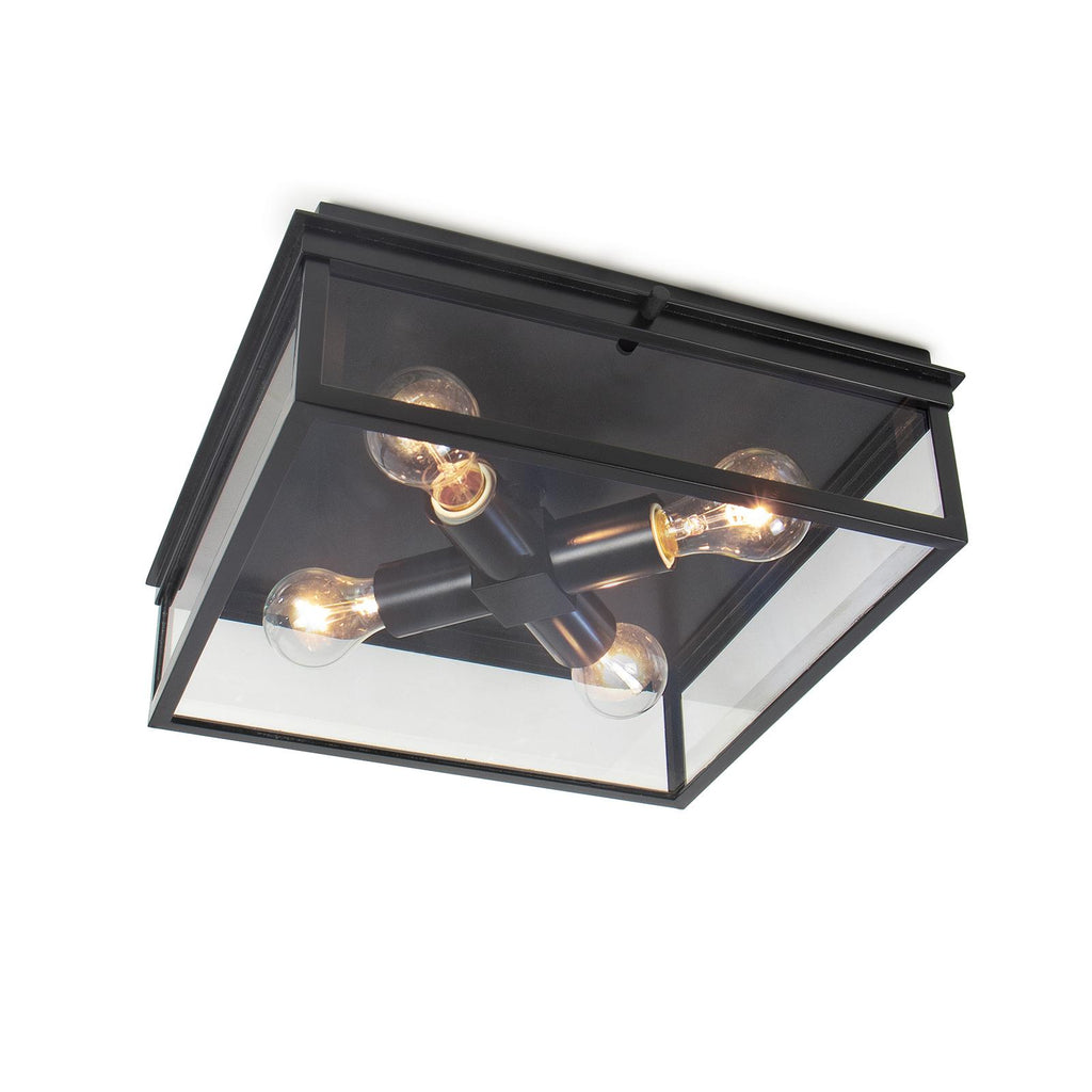 Sydney Outdoor Flush Mount | Black