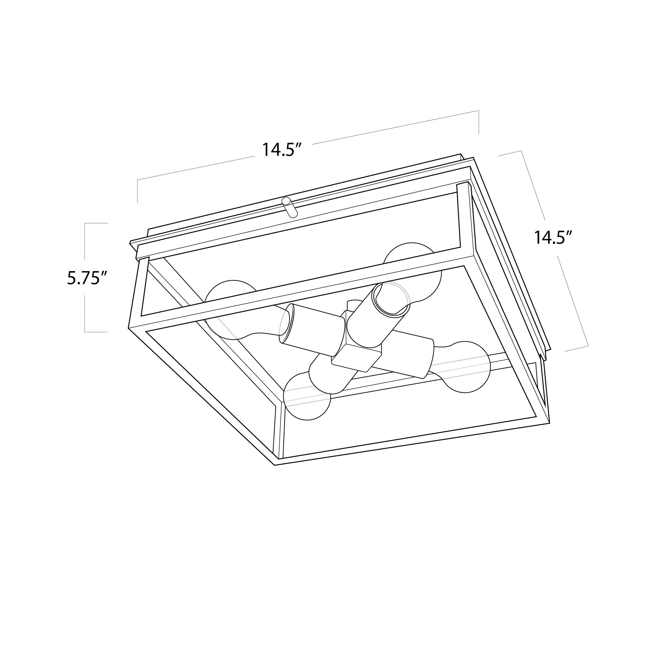 Sydney Outdoor Flush Mount | Black