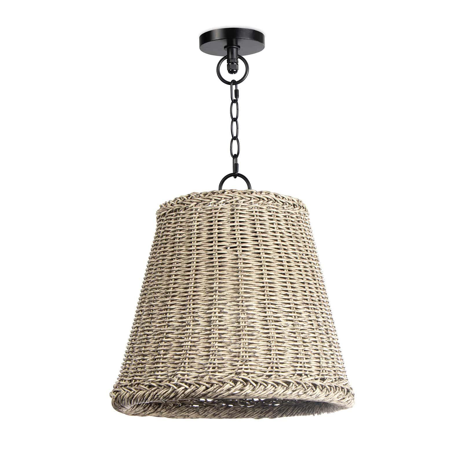 Augustine Outdoor Pendant Small | Weathered White