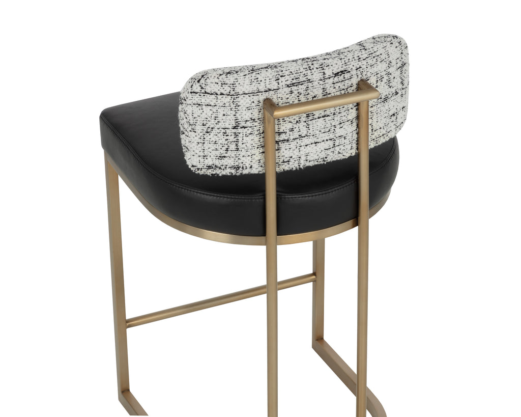 Larissa Counter Stool - Bravo Black / Halton Birch