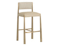 Bayard Barstool - Antique Brass - Napa Beige / Santa Cruz Oatmeal