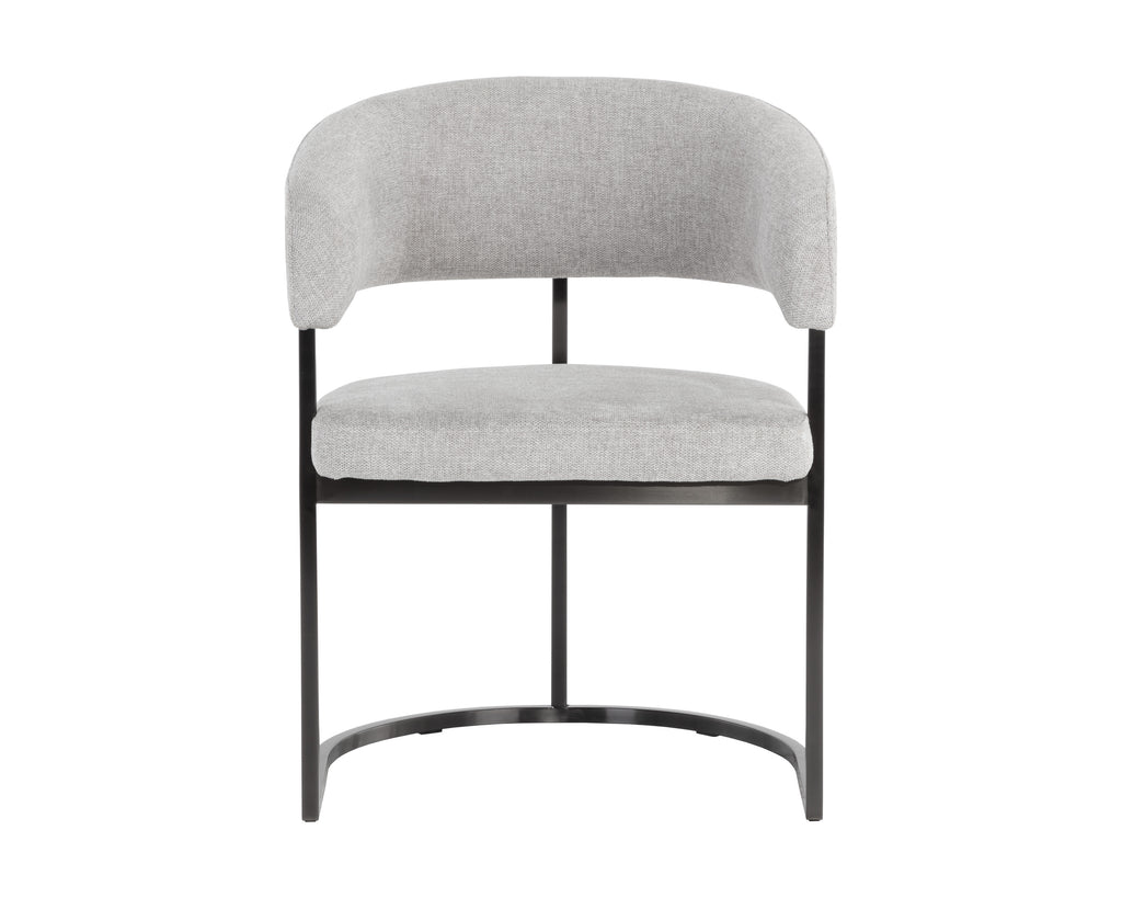 Marris Dining Armchair - Gunmetal - Belfast Heather Grey