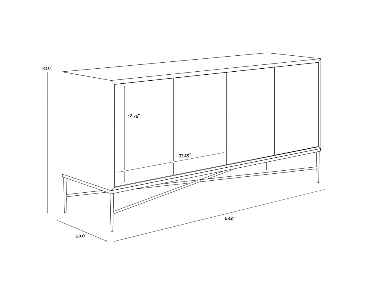 Algarve Sideboard - Grey