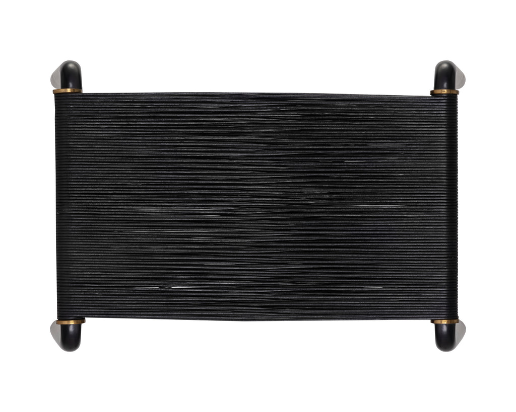 Riz Stool - Black Leather
