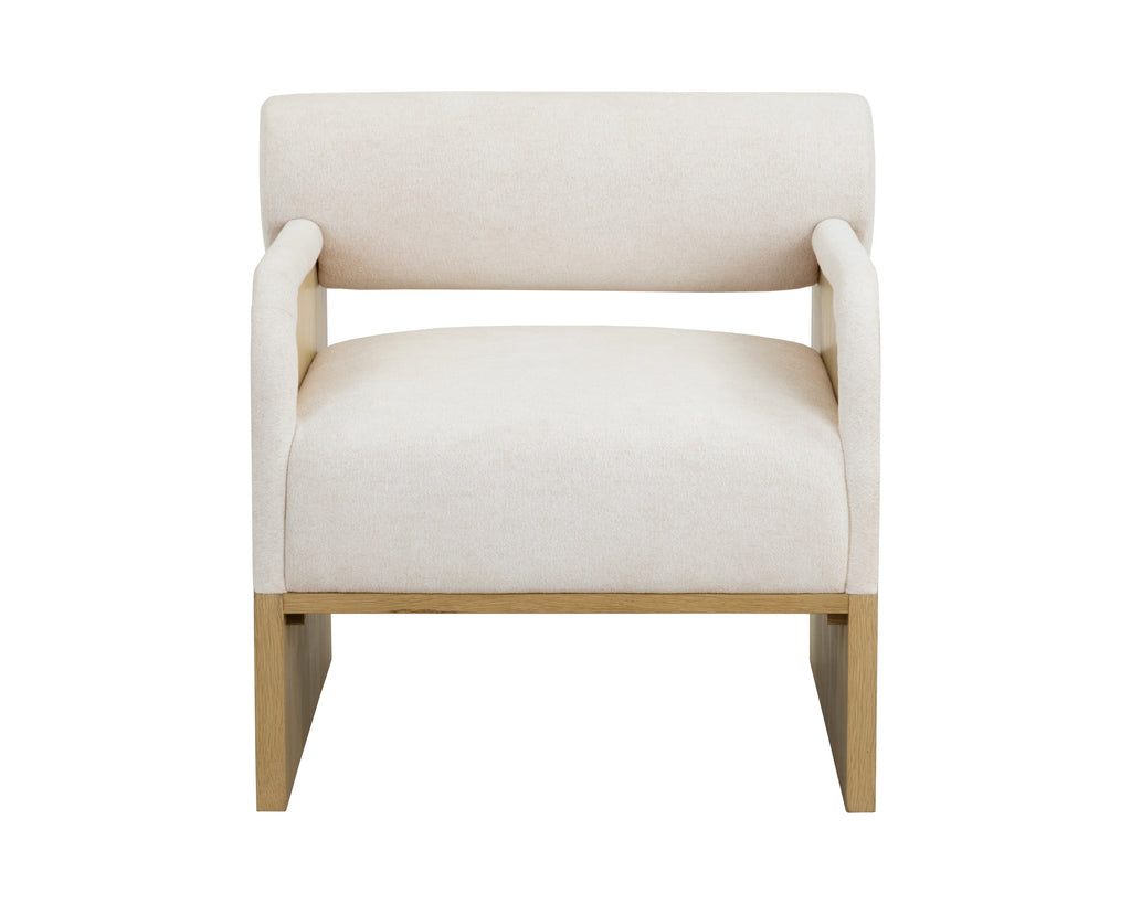 Coburn Lounge Chair - Rustic Oak - Eclipse White