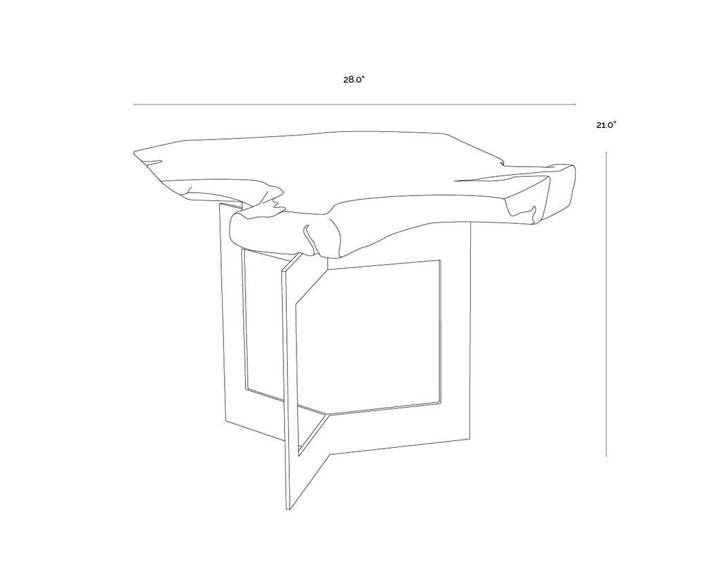 Wyatt Side Table - Black / Dark Brown