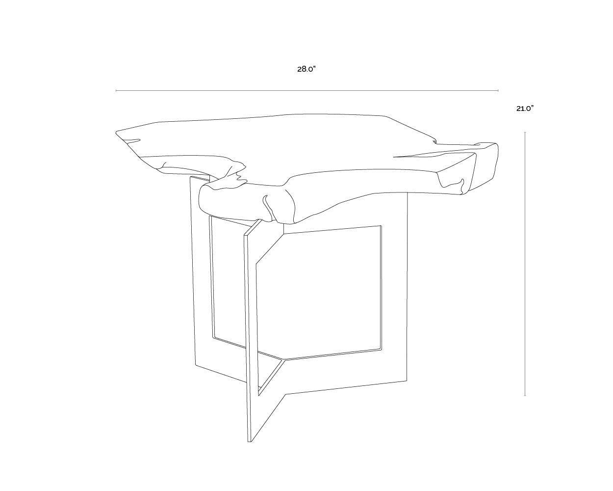 Wyatt Side Table - Black / Dark Brown