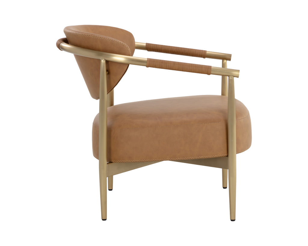 Heloise Lounge Chair - Milliken Cognac