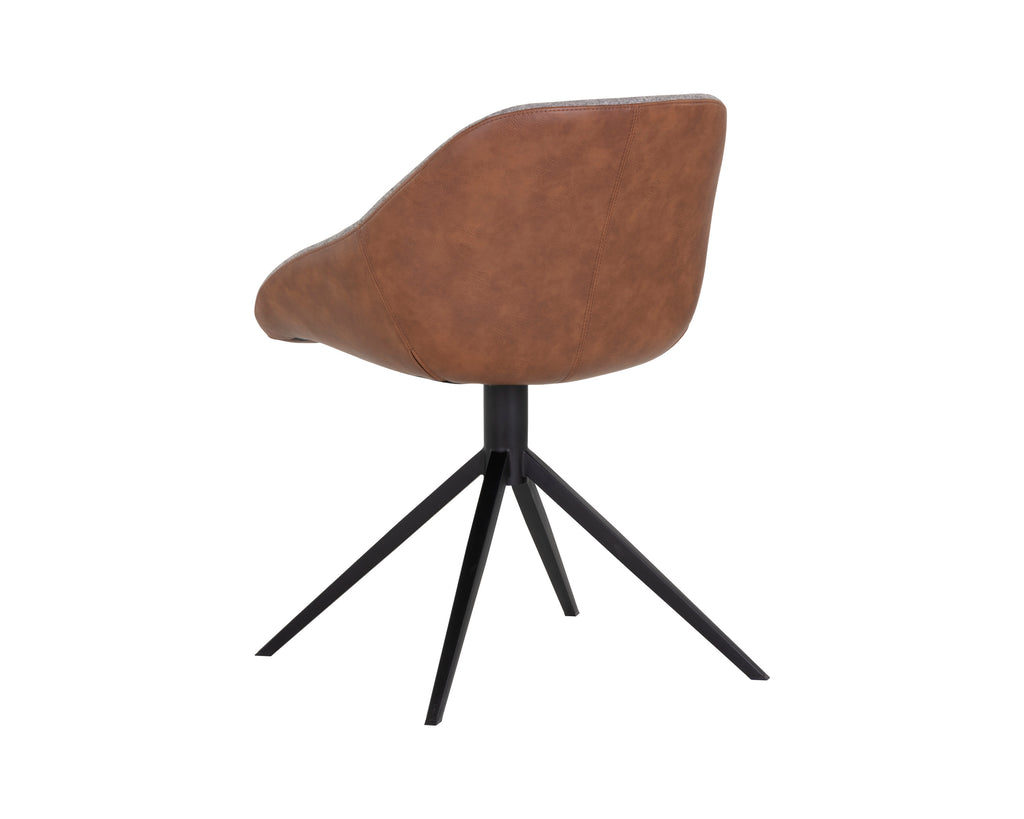 Mccoy Swivel Dining Chair - Cinnamon Brown / November Grey