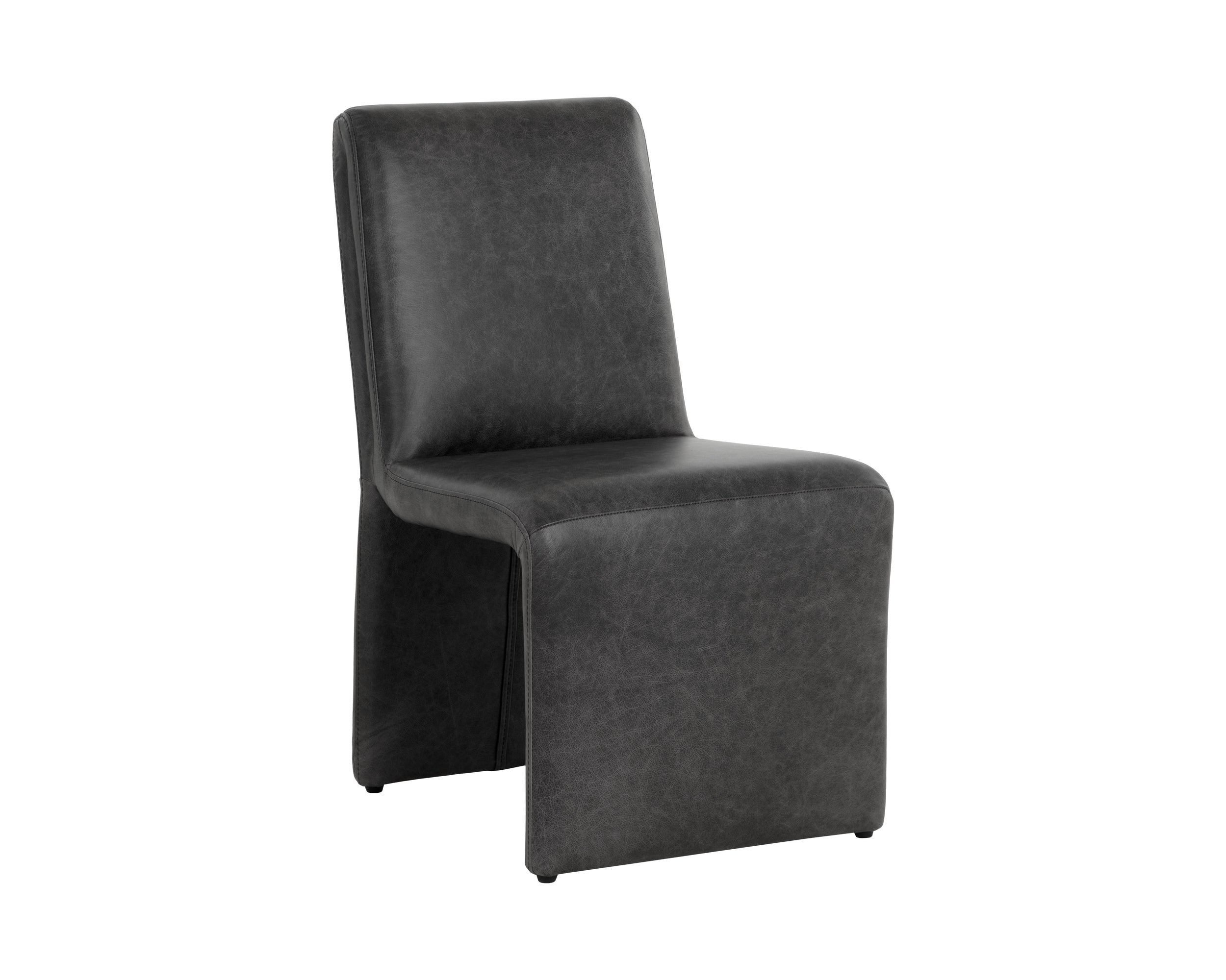 Cascata Dining Chair - Marseille Black Leather