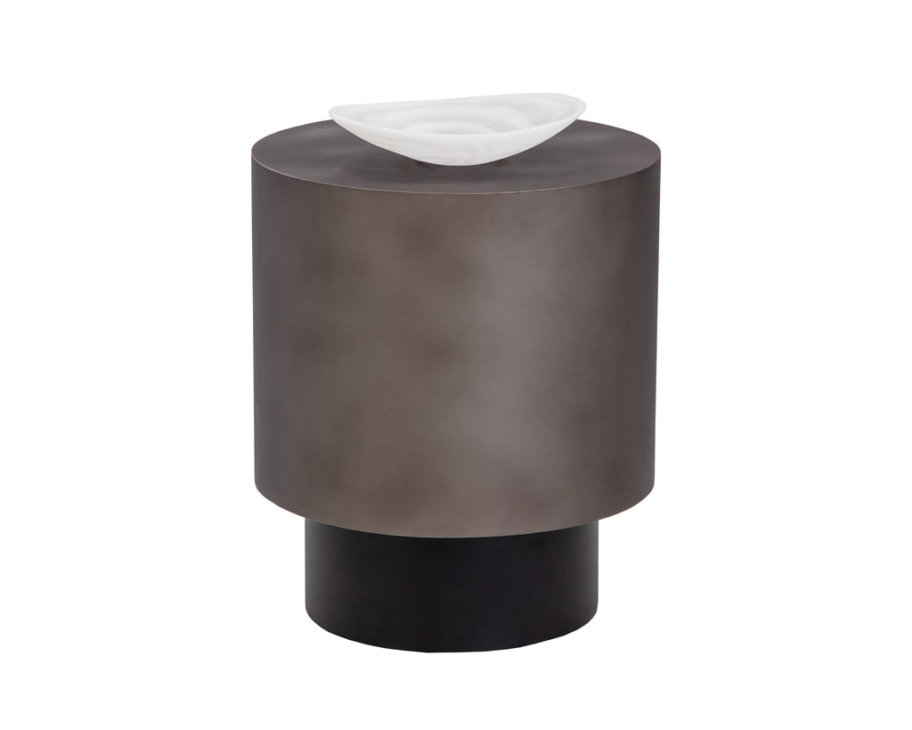 Bernaby End Table - Gunmetal