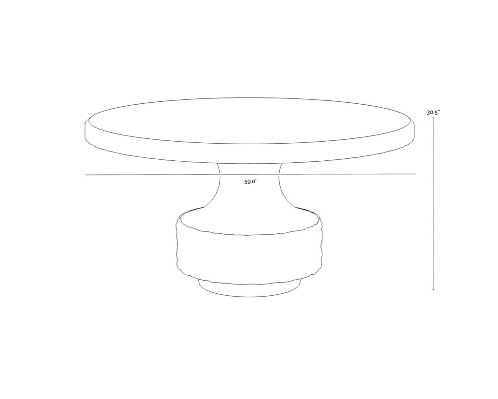 Mersin Dining Table - 59"