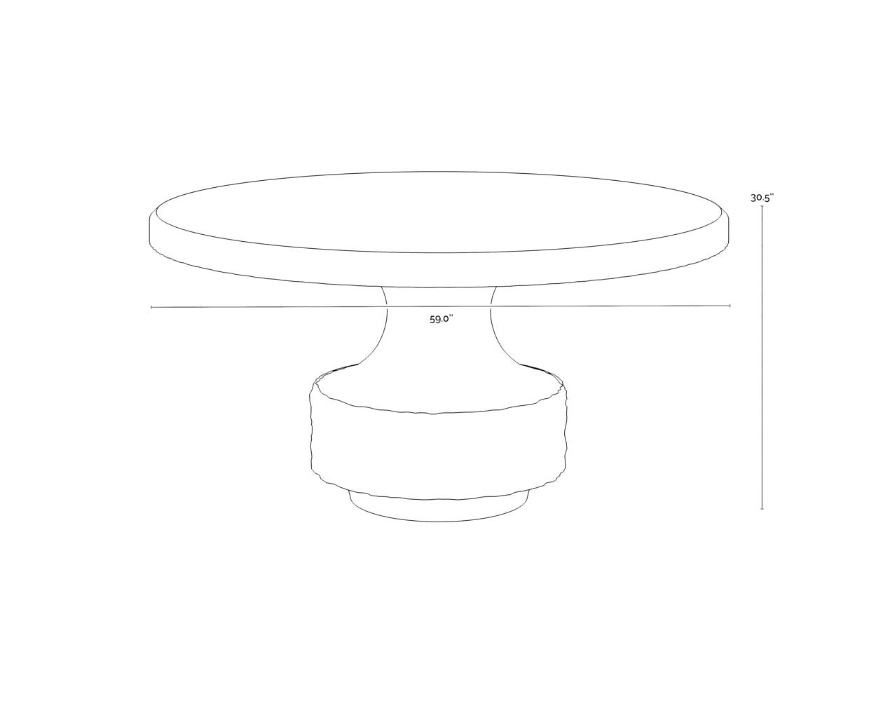 Mersin Dining Table - 59"