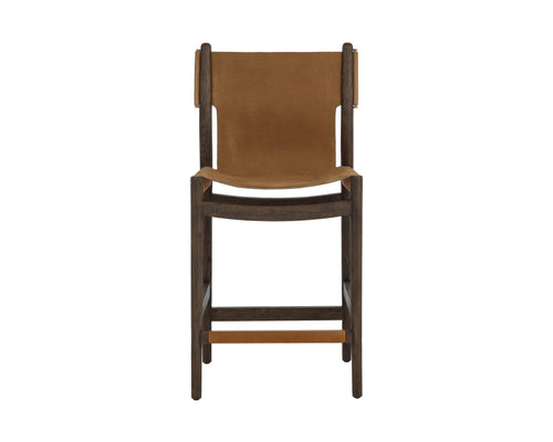 Argus Counter Stool - Nubuck Caramel Leather