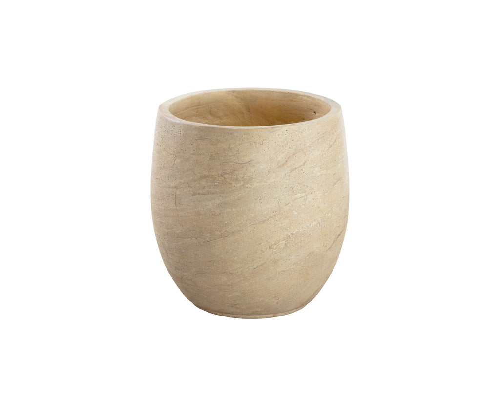 Aster Planter - Small - Travertine Look