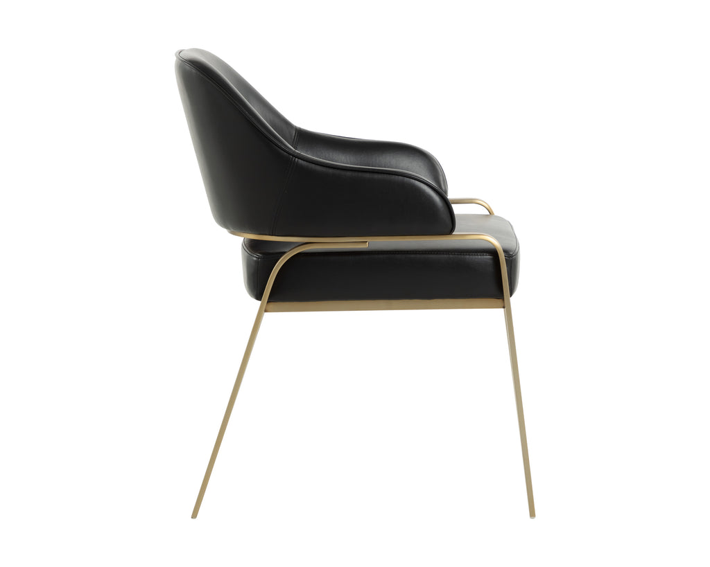 Malachi Dining Armchair - Cantina Black