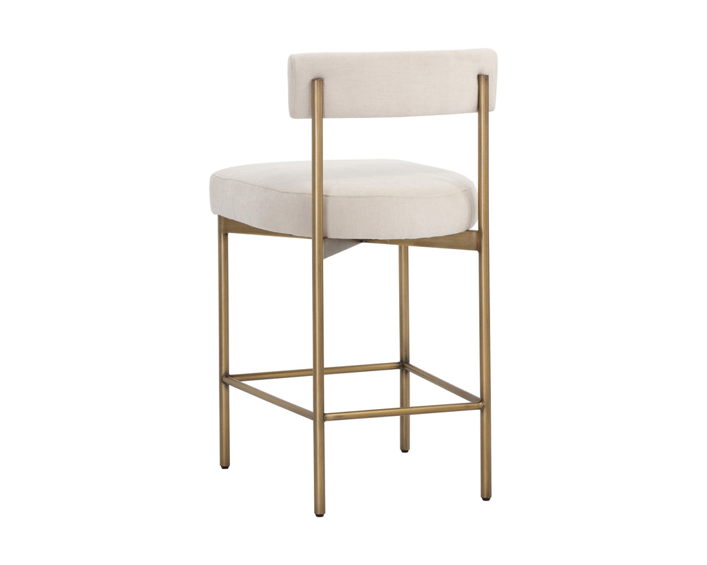 Seneca Counter Stool - Antique Brass - Danny Ivory