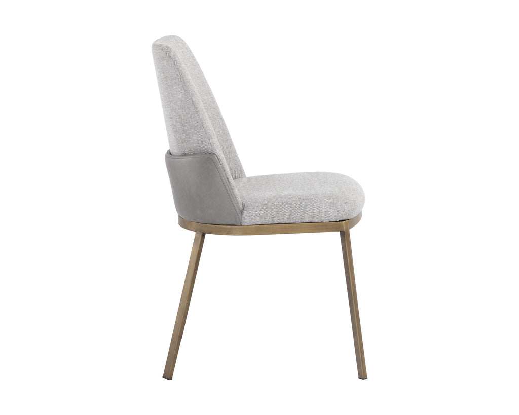 Marie Dining Chair - Belfast Heather Grey / Bravo Metal