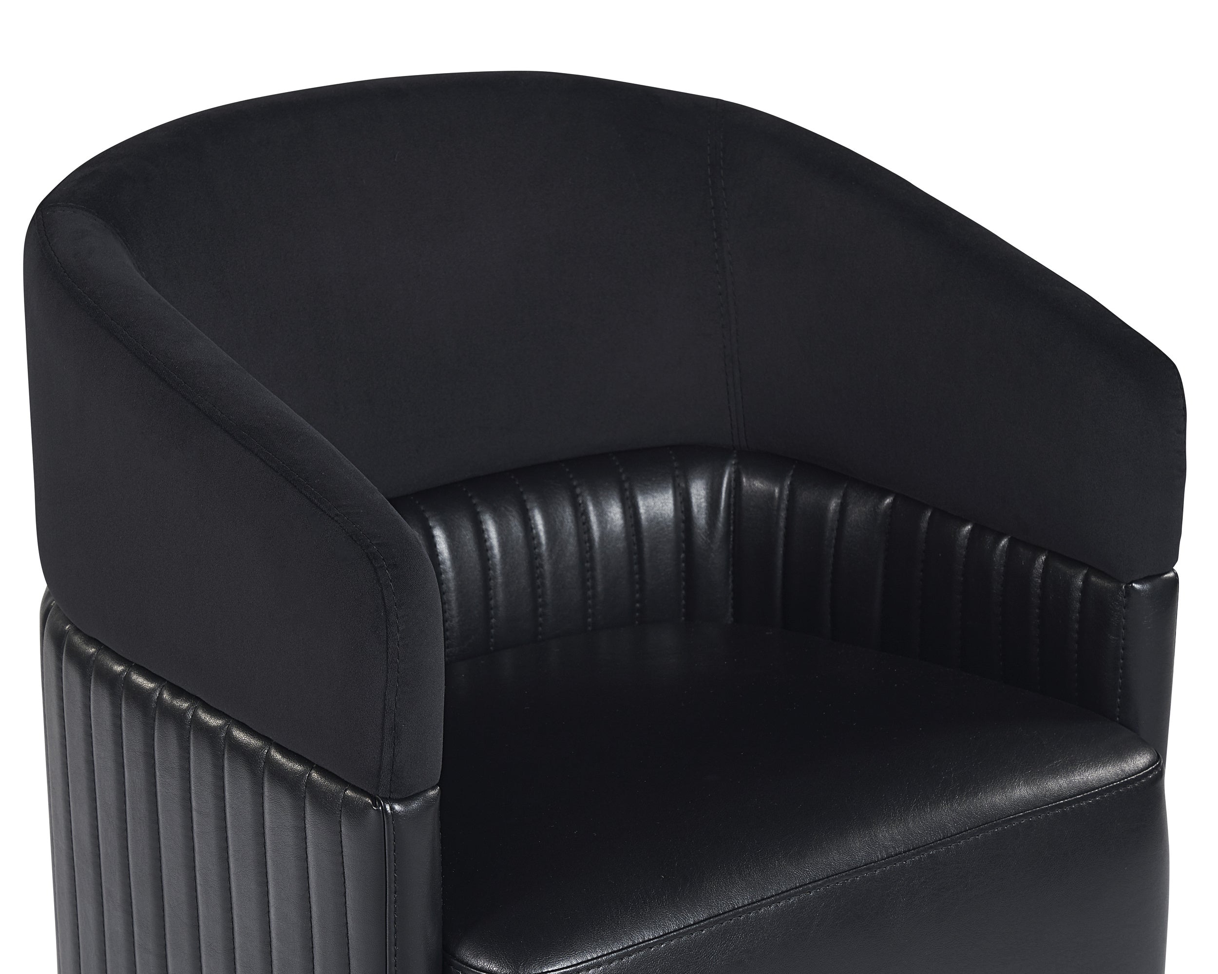 Genval Wheeled Lounge Chair - Abbington Black / Cantina Black