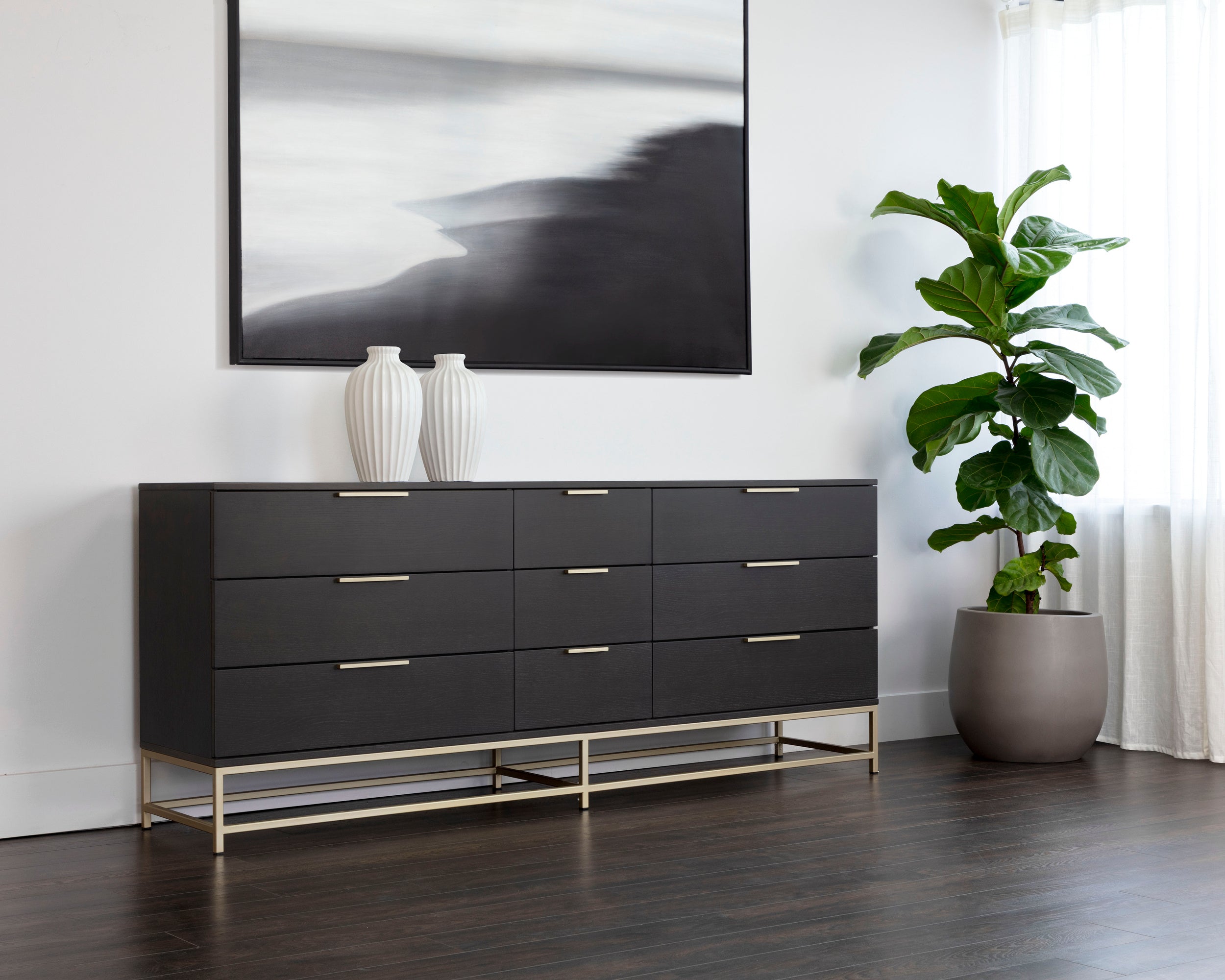 Rebel Dresser - Large - Gold - Charcoal Grey