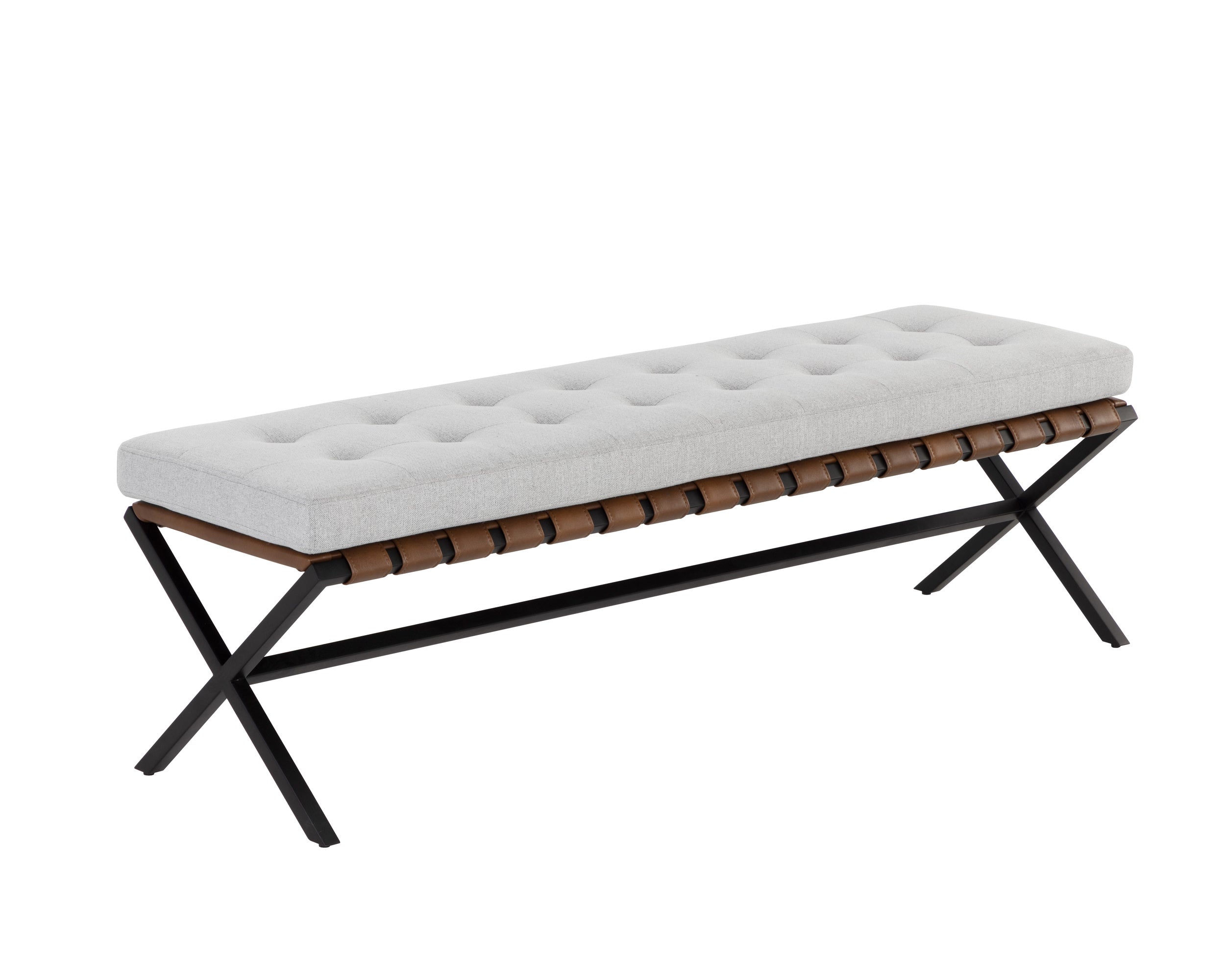 Kenji Bench - Black - Mina Light Grey