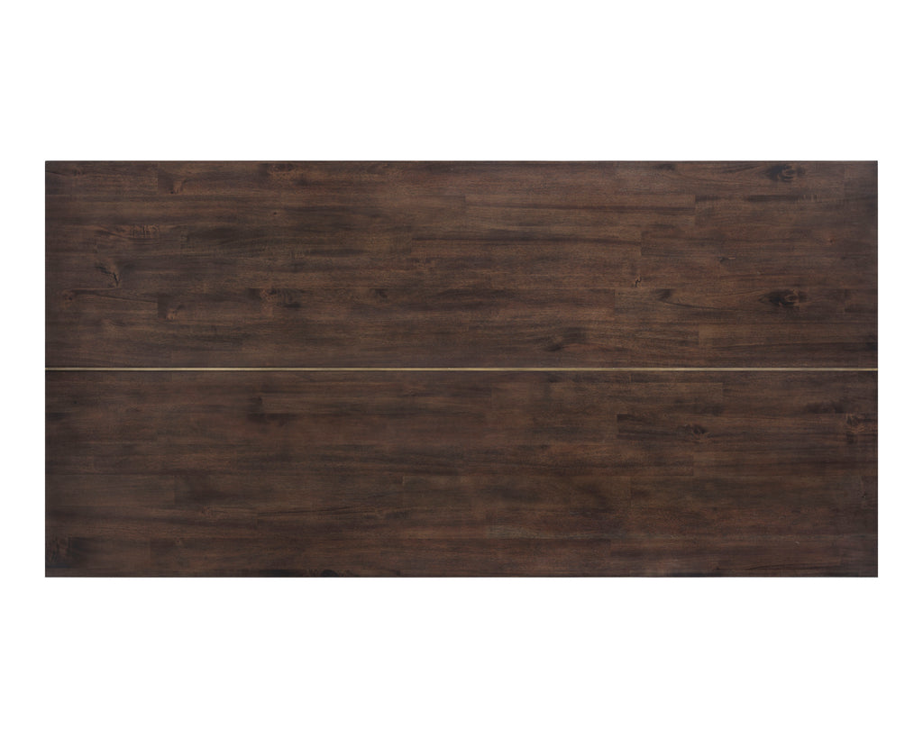 Jade Dining Table - Antique Brass - Dark Mango - 79"