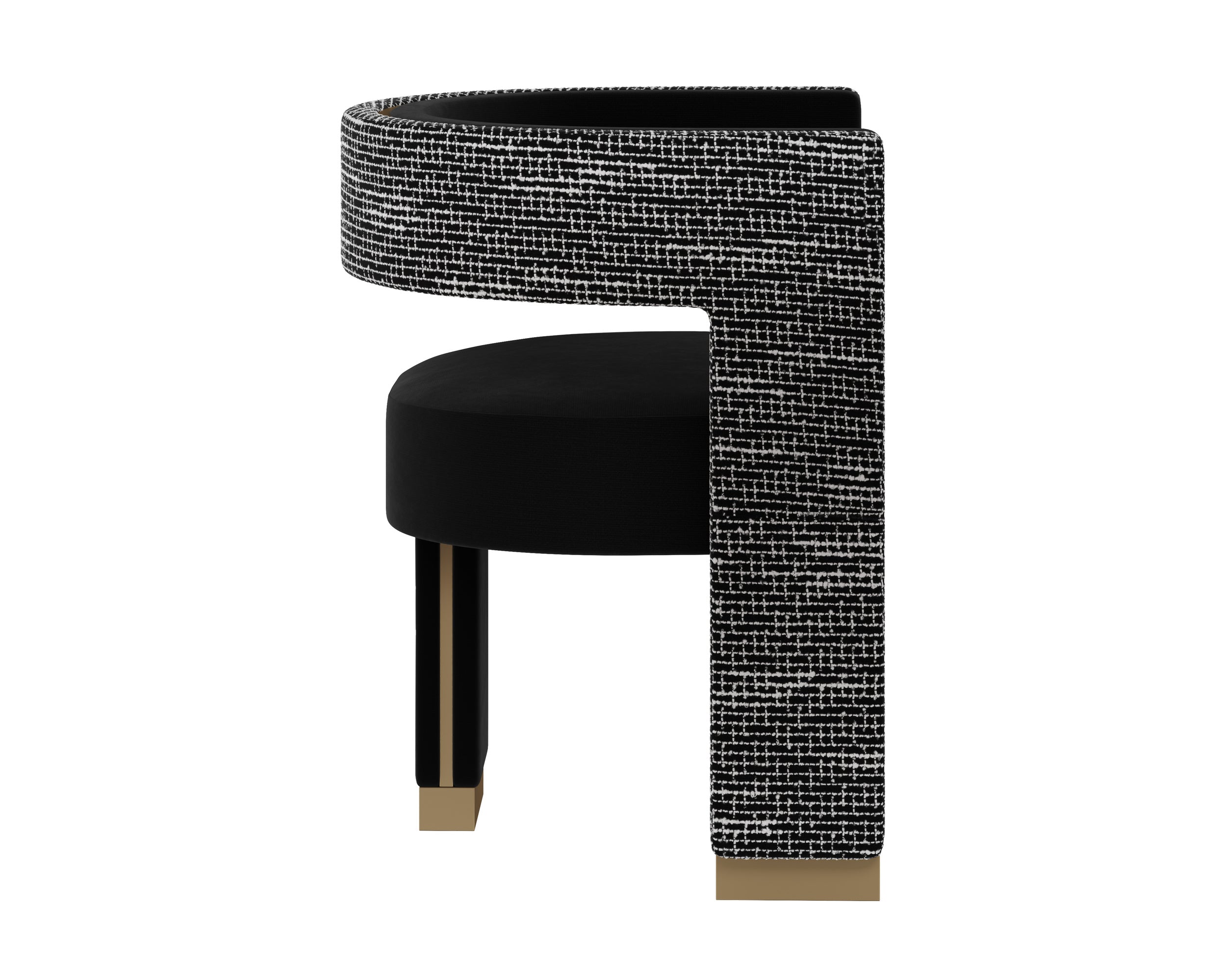 Adamina Dining Armchair - Abbington Black / Hobbes Night