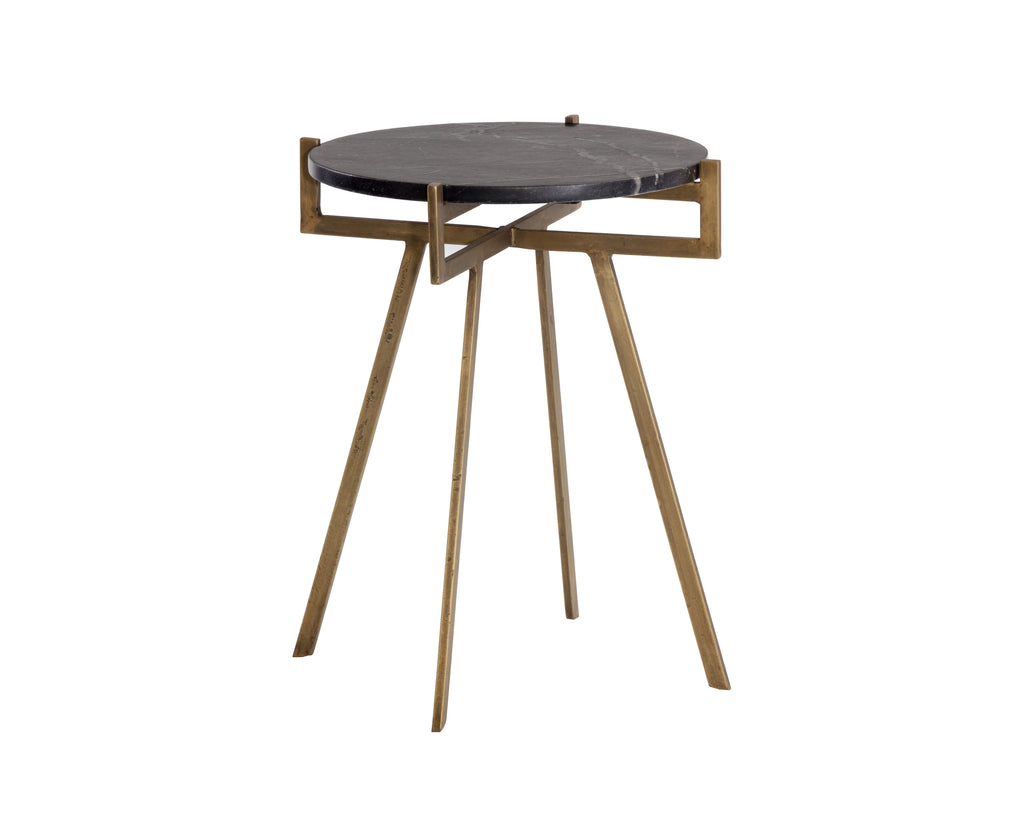 Anak End Table - Black Marble
