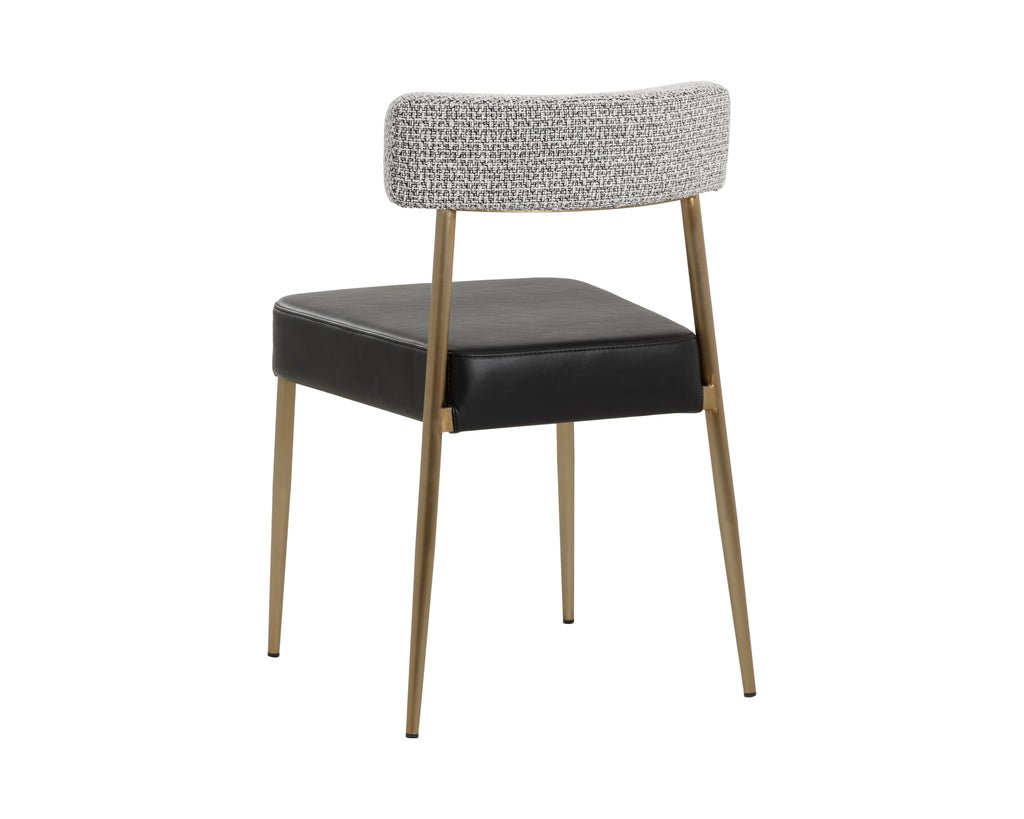 Ashwin Stackable Dining Chair - Bravo Black / Helios Check Black