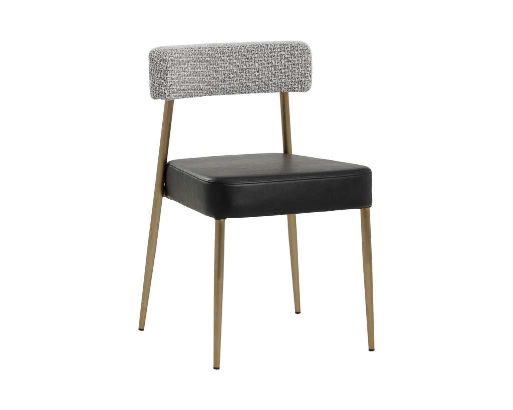 Ashwin Stackable Dining Chair - Bravo Black / Helios Check Black