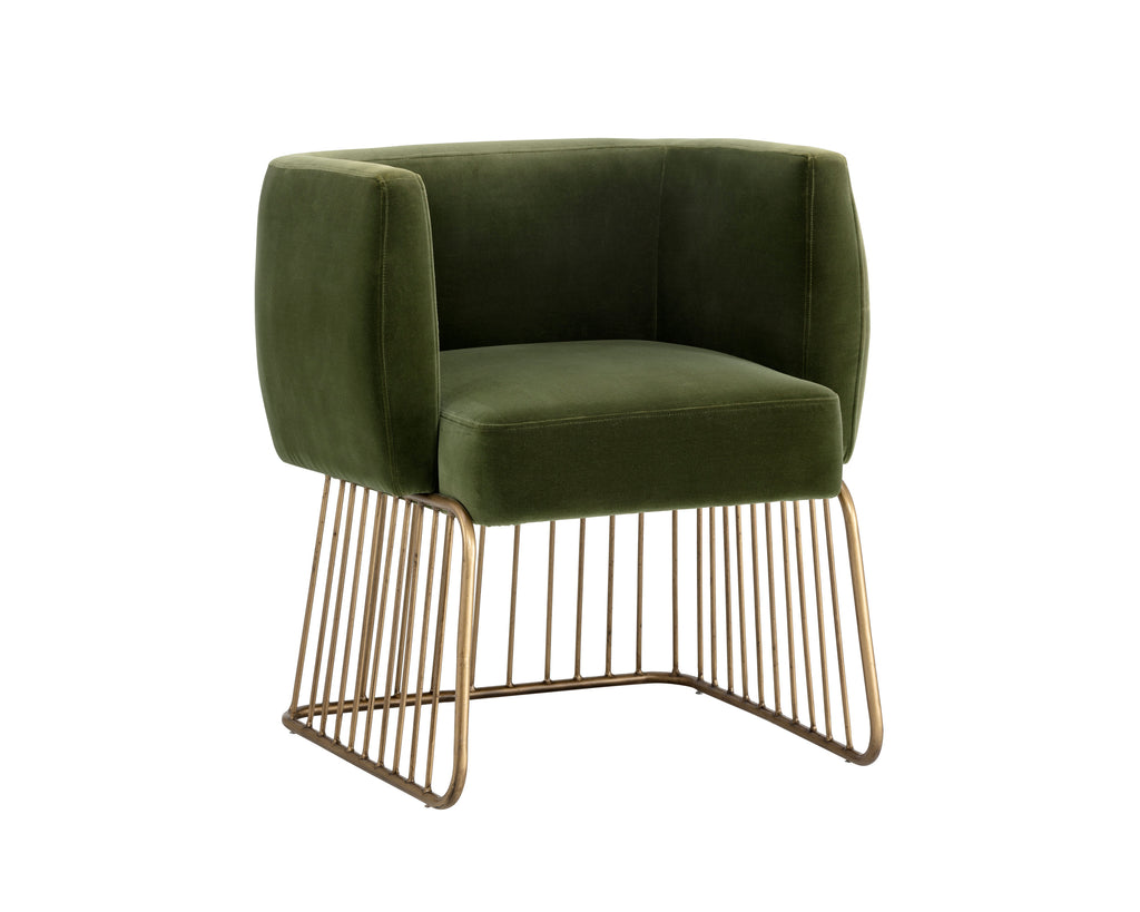 Gala Dining Armchair - Forest Green