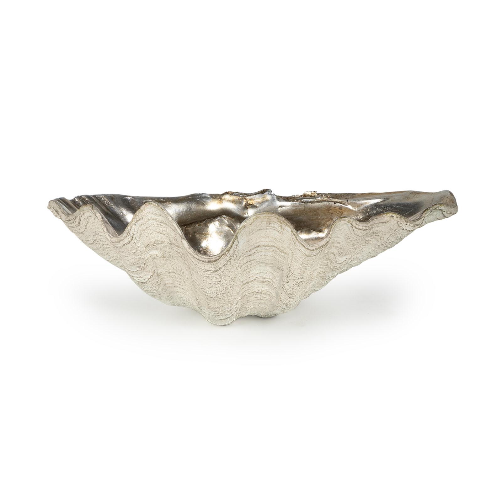 Clam Bowl Small | Ambered Silver Leaf
