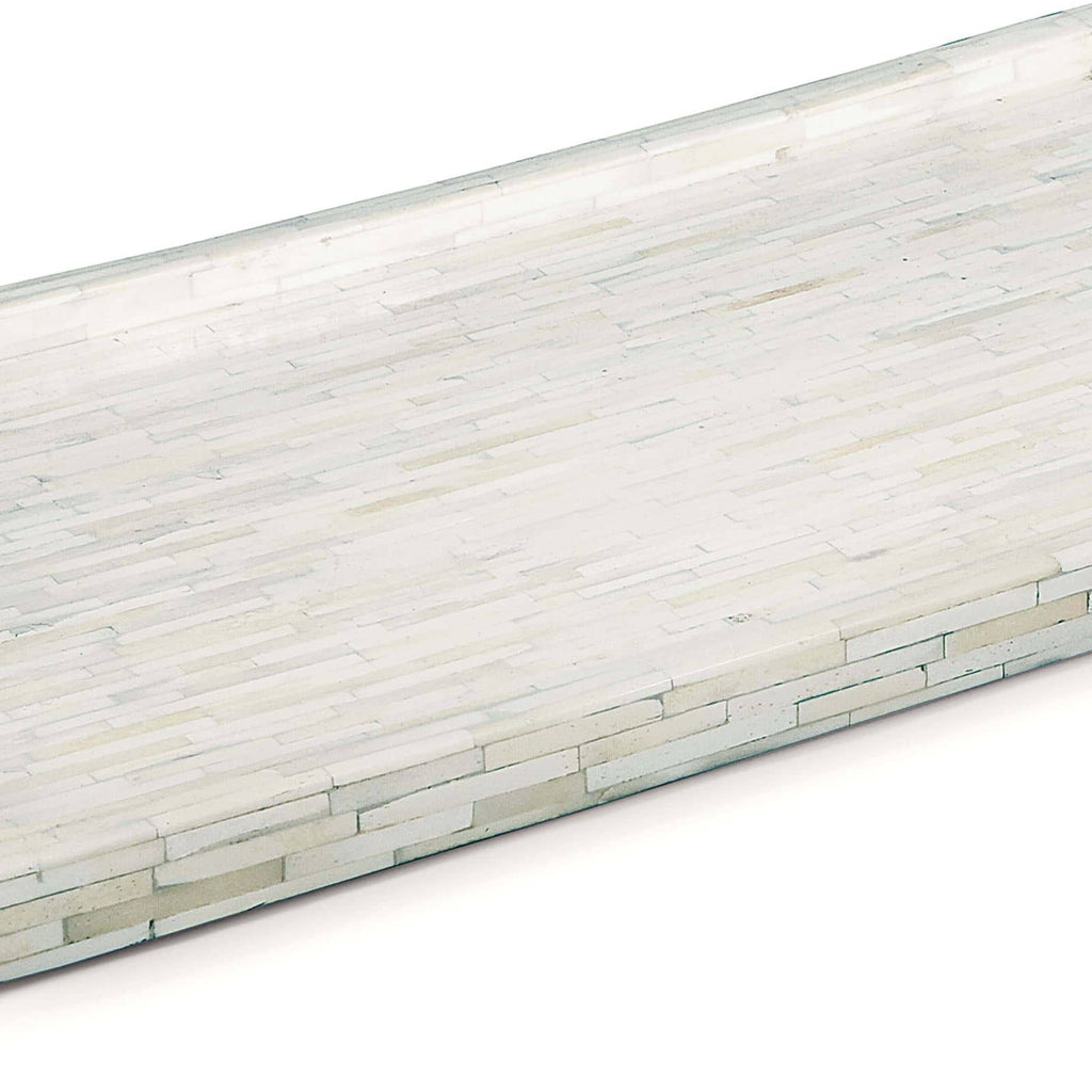 White Bone and Nickel Tray
