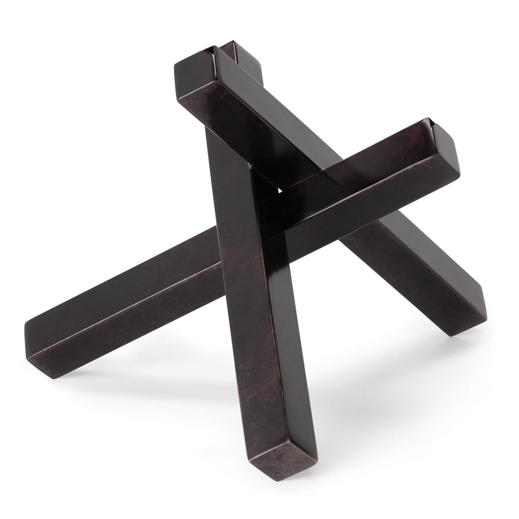Intersecting Sculpture | Blackened Zinc