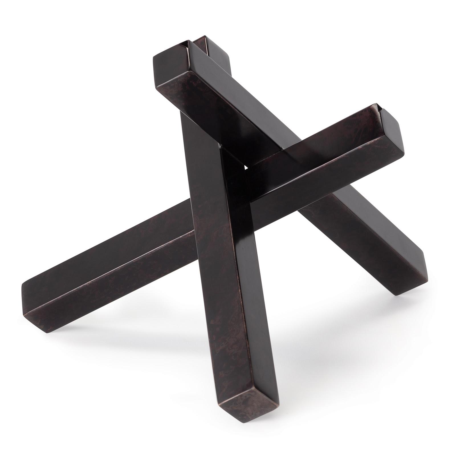 Intersecting Sculpture | Blackened Zinc