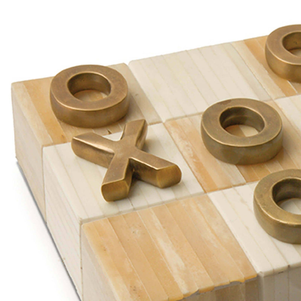 Tic Tac Toe Flat Board | Brass Pieces