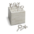Tic Tac Toe Block | White Bone