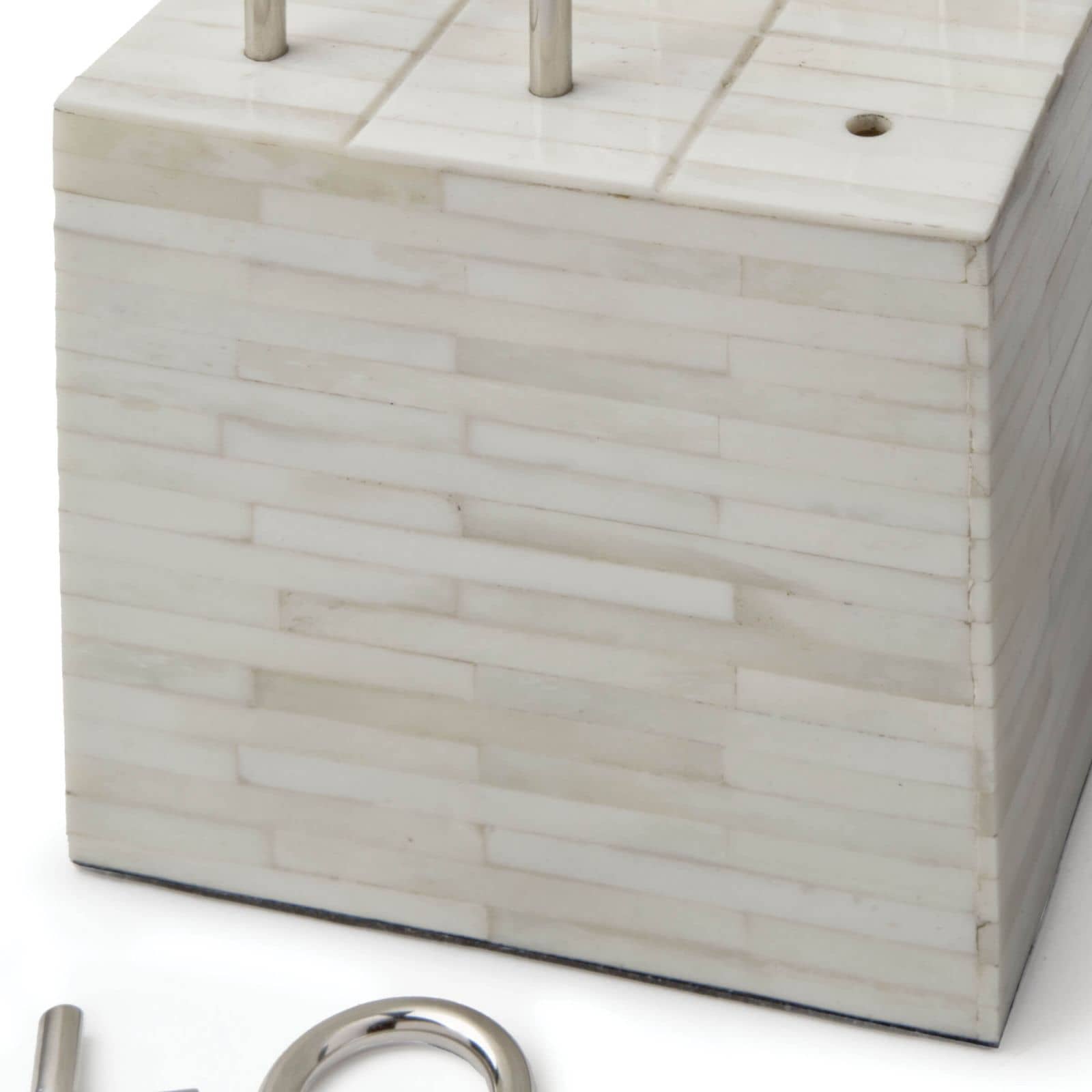 Tic Tac Toe Block | White Bone
