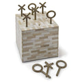 Tic Tac Toe Block | Multi-Tone Bone