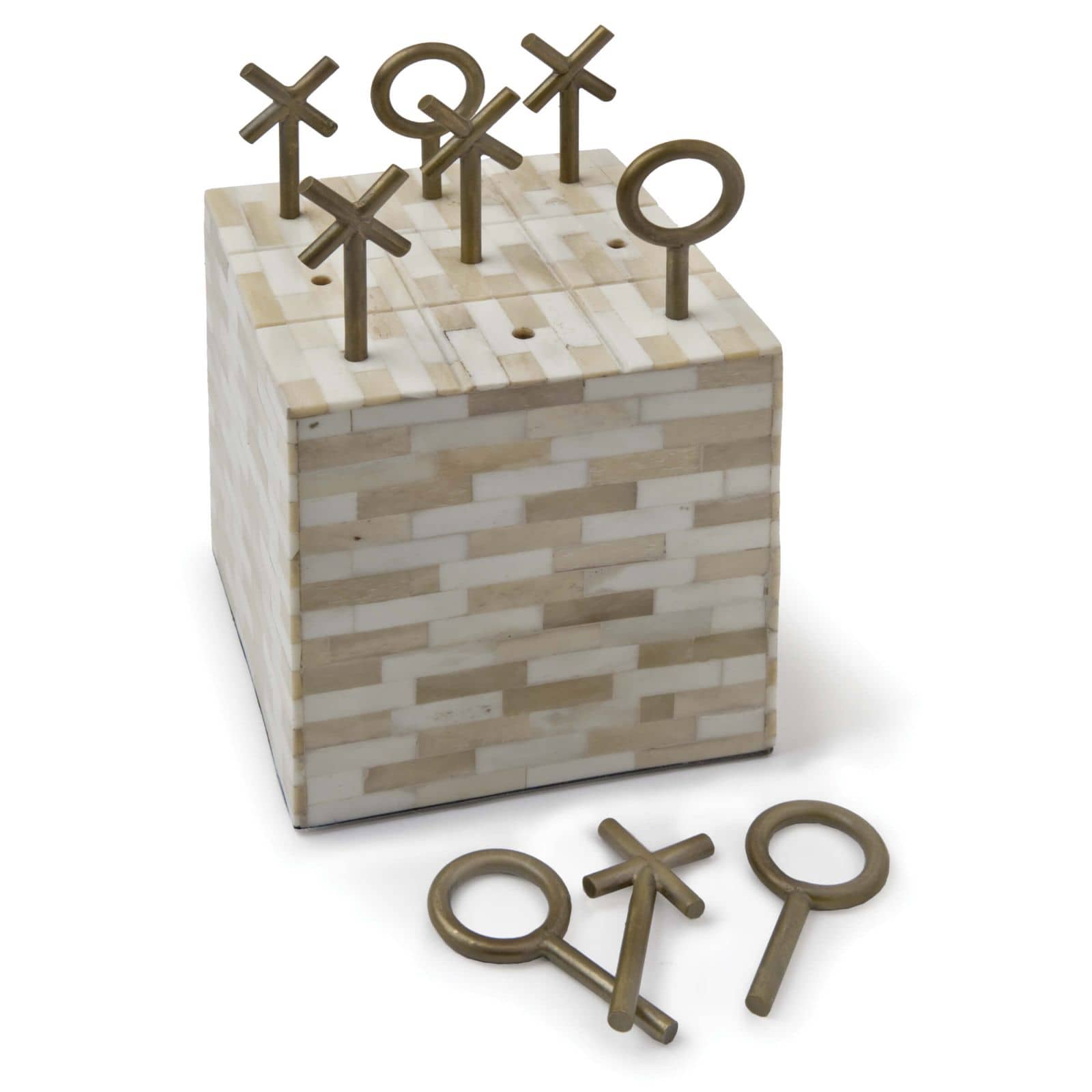 Tic Tac Toe Block | Multi-Tone Bone