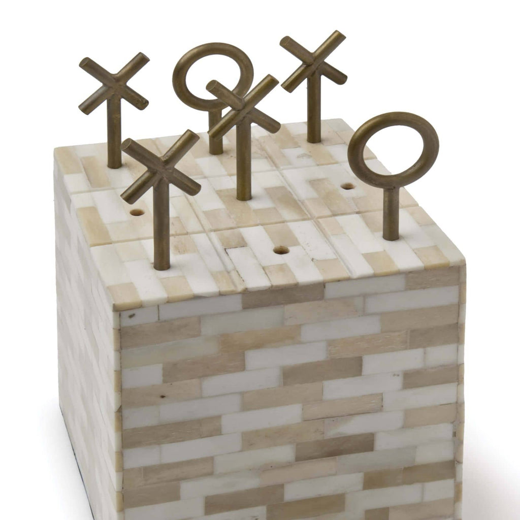 Tic Tac Toe Block | Multi-Tone Bone
