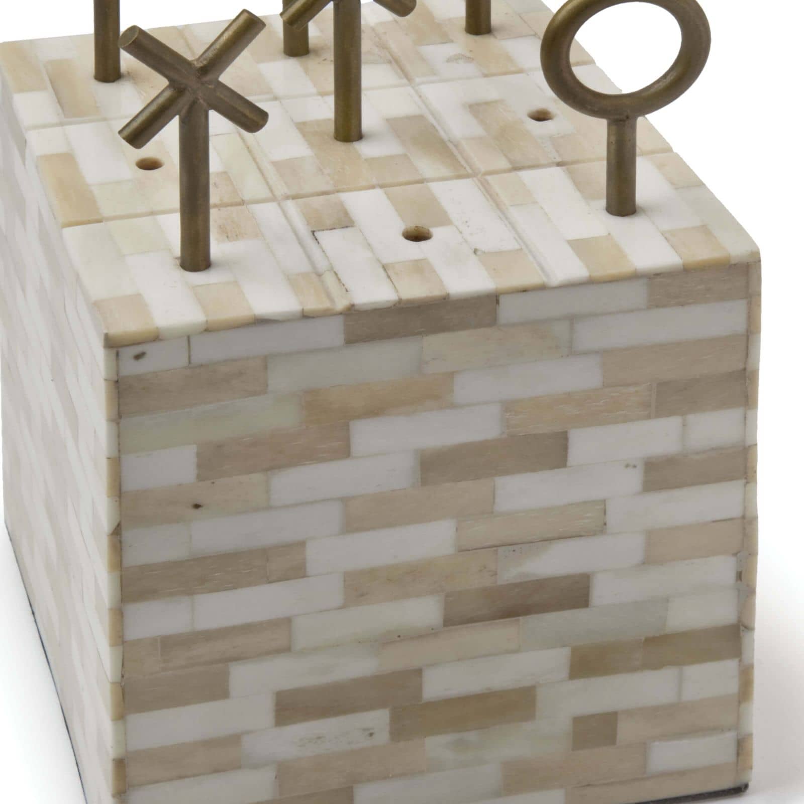 Tic Tac Toe Block | Multi-Tone Bone