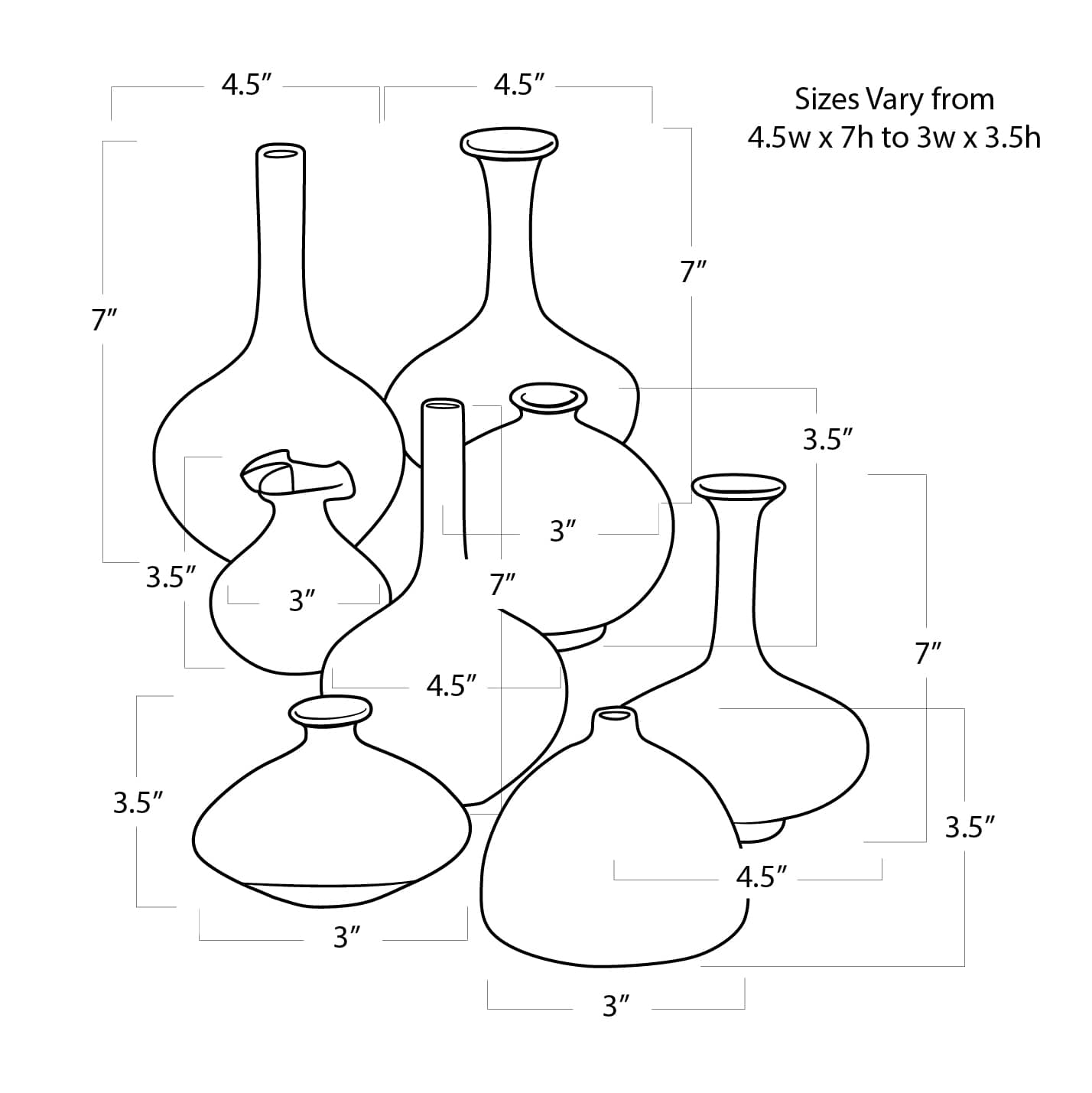 Porcelain Bud Vases | Set of 8