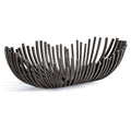 Webbed Bowl Oblong | Blackened Iron