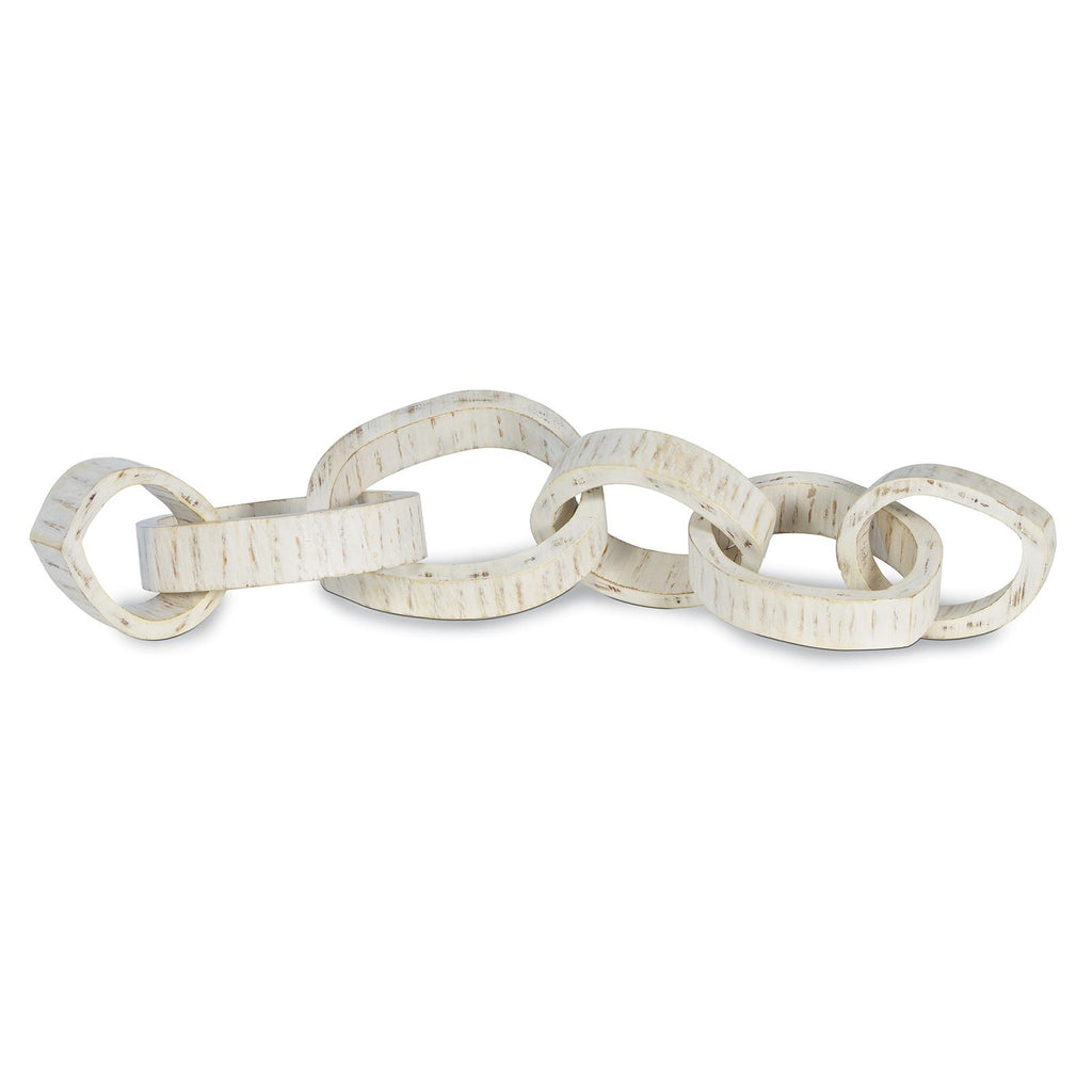 Wooden Links Centerpiece | White