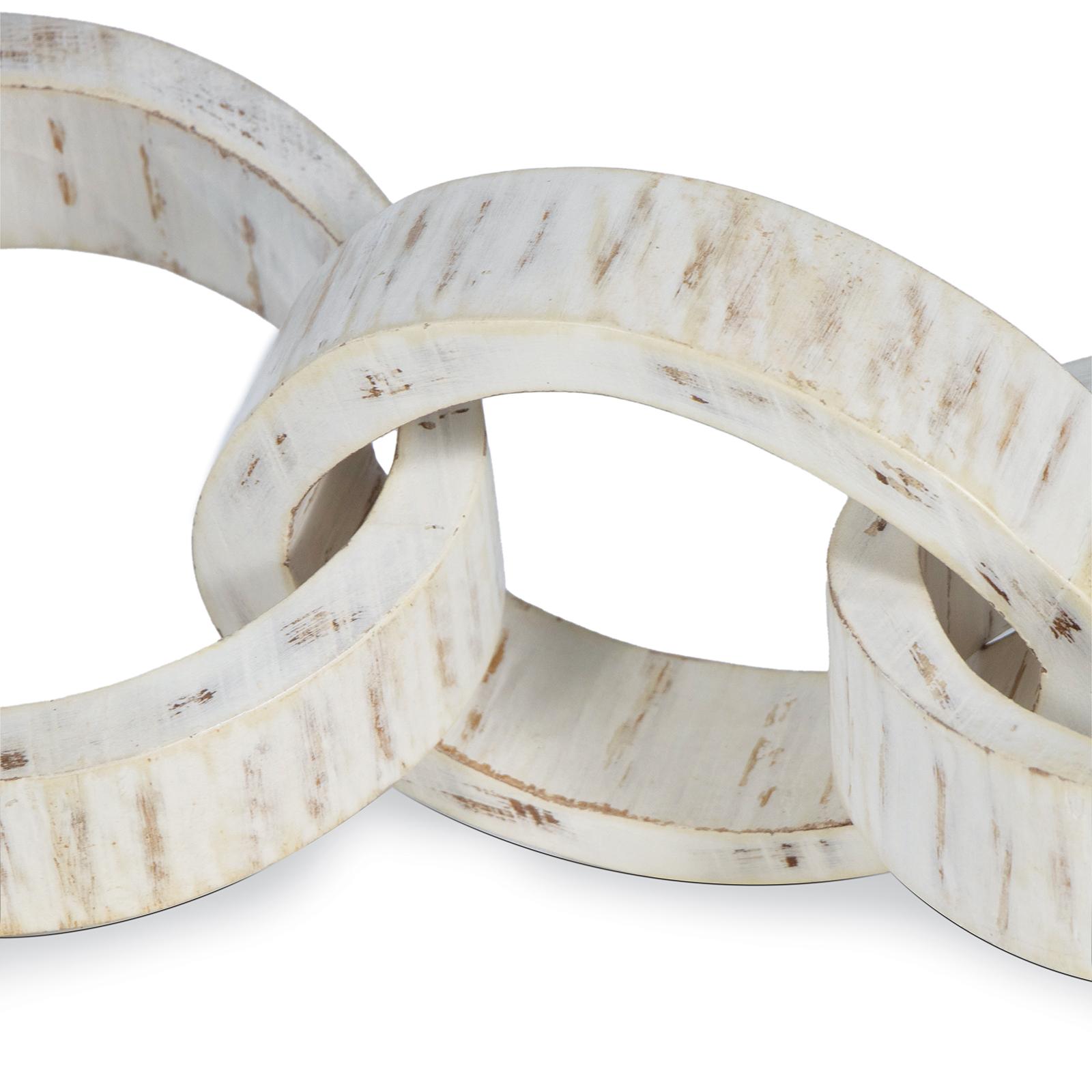 Wooden Links Centerpiece | White