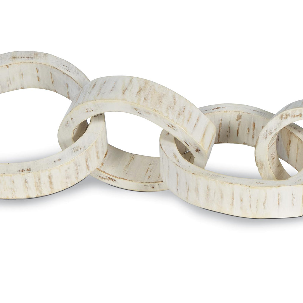 Wooden Links Centerpiece | White